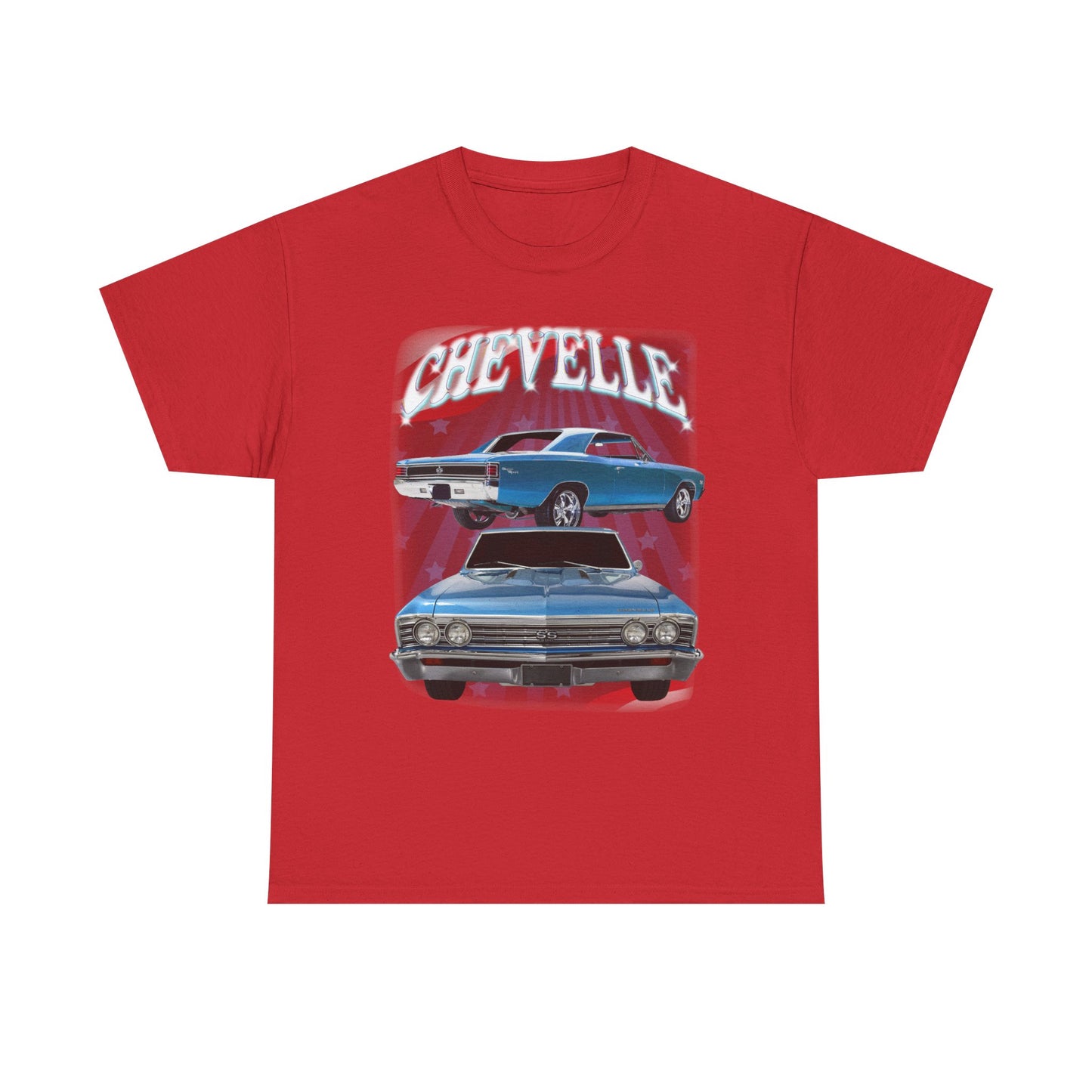 Blue 1967 Chevelle Unisex Heavy Cotton Tee T Shirt muscle car Great Gift
