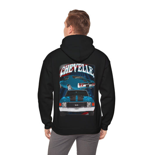 Blue 1972 Chevelle hoodie Car Guy Gift,nova,corvette,charger,classic,hot Rod