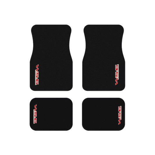 Black WS-6 WS6, Red Logo, Firebird Trans Am, Set of 4 Car Mats,Gift V2