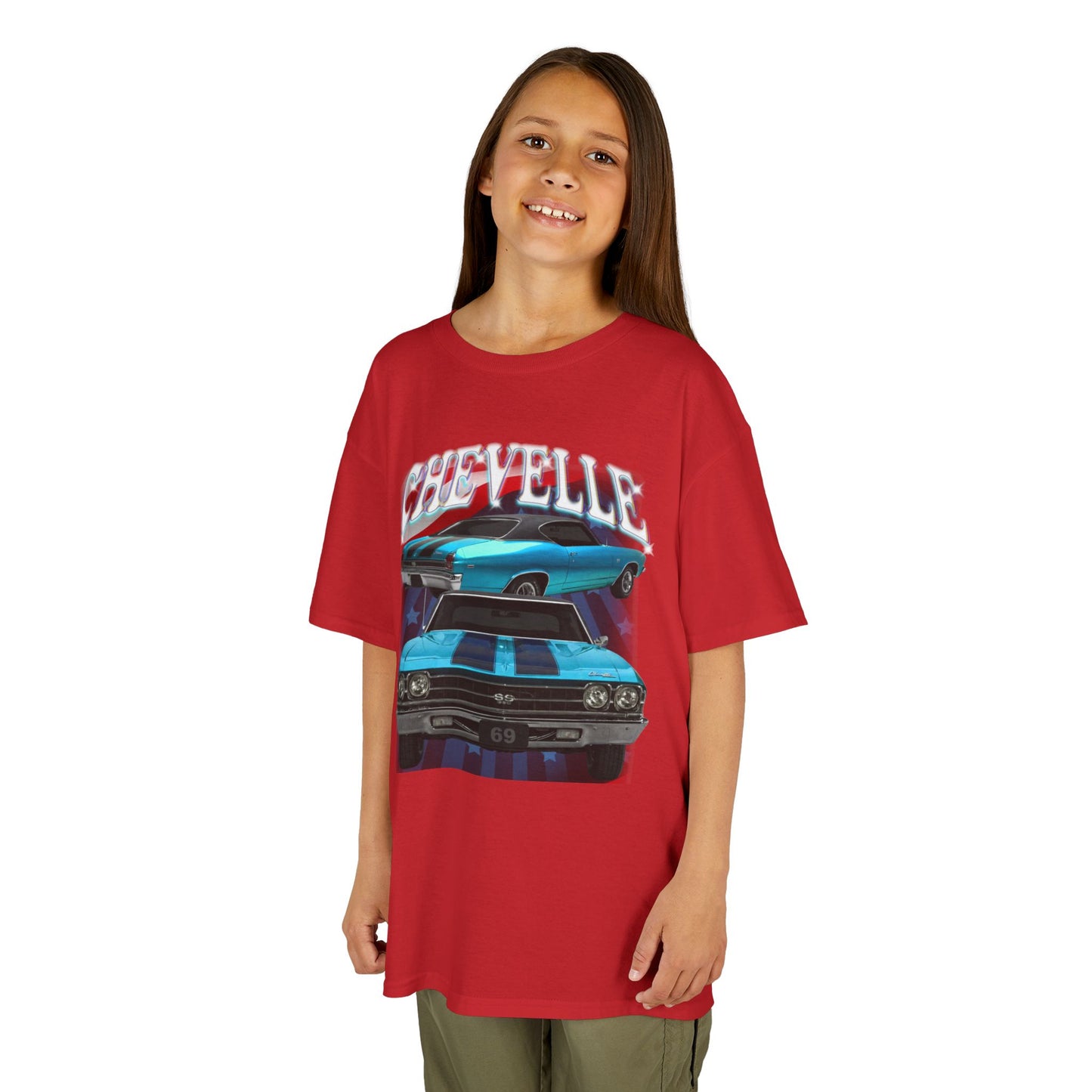 Turquoise Blue Green 1969 Chevelle Kids Heavy Cotton Tee T Shirt Great Gift