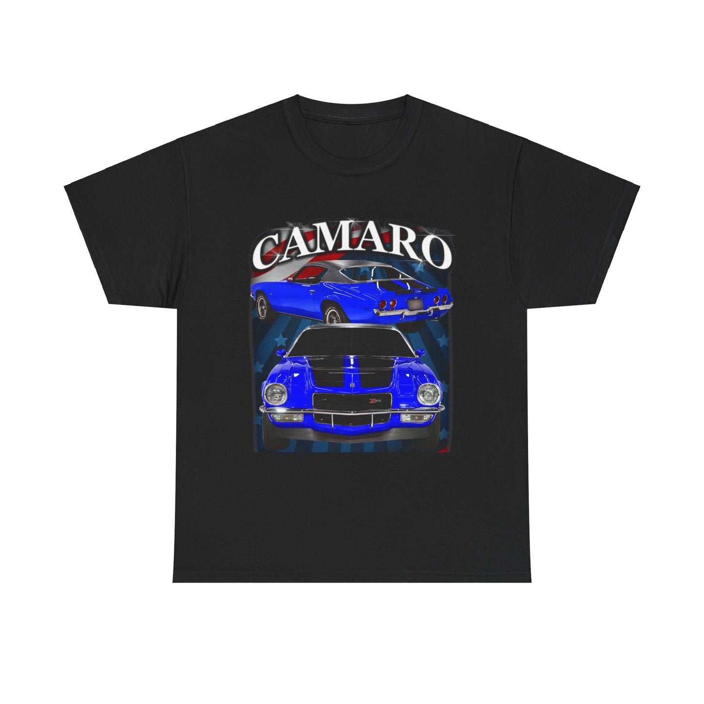 Blue Black Stripe 1970 Camaro Unisex Heavy Cotton Tee T Shirt muscle car Gift