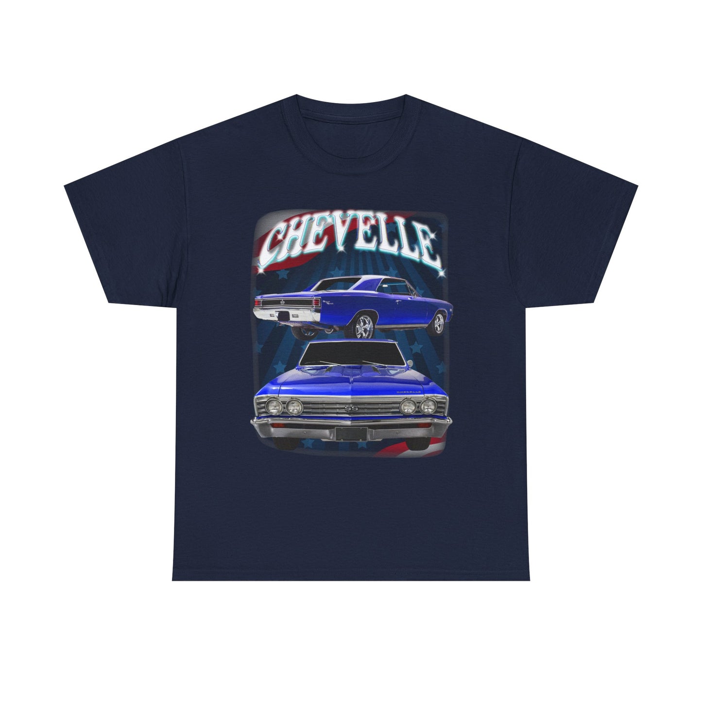 Dark Blue 1967 Chevelle Unisex Heavy Cotton Tee T Shirt muscle car Great Gift