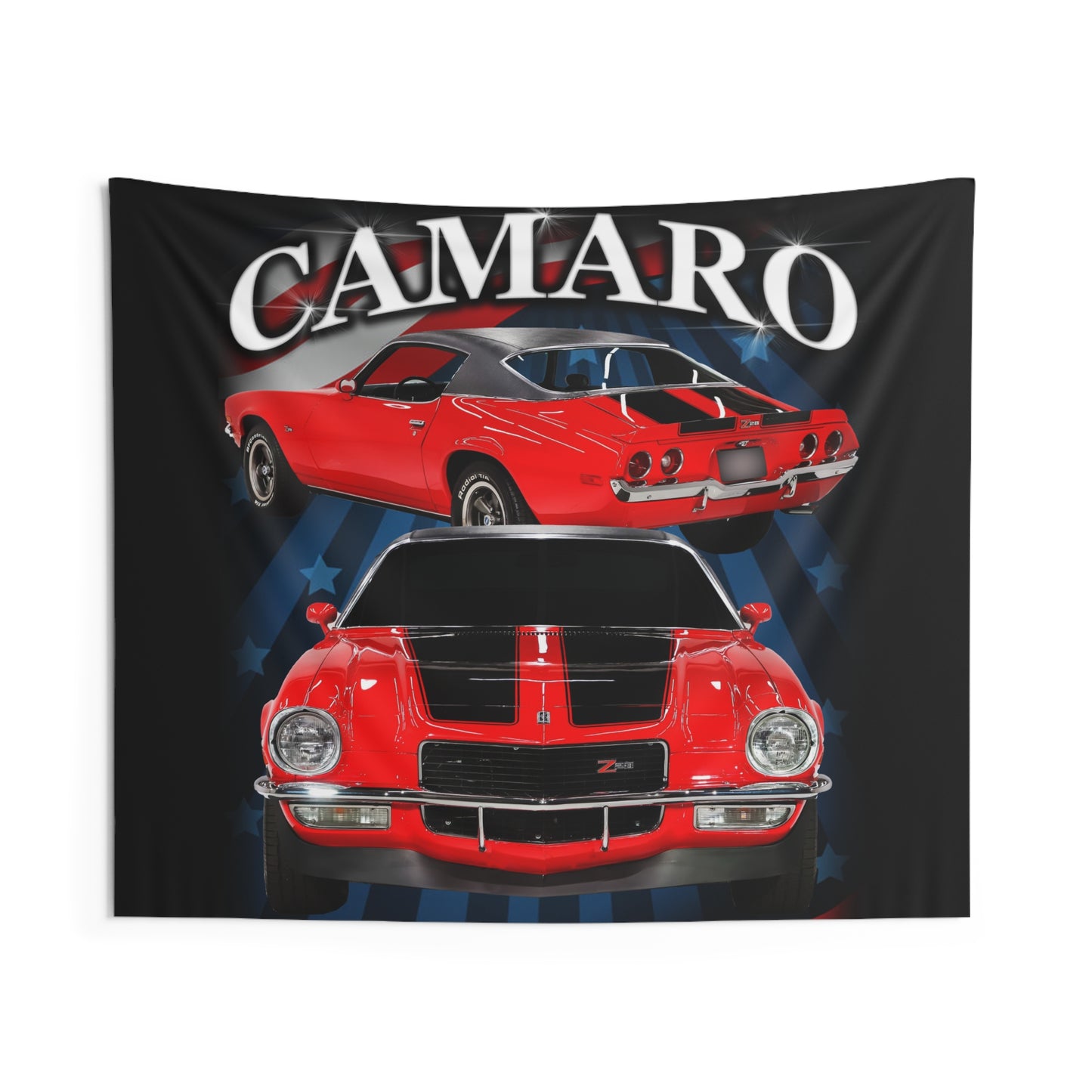 Red 1970 Camaro Indoor Wall Tapestries Car Guy Gift