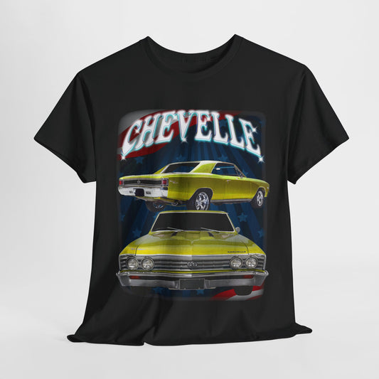 Yellow 1967 Chevelle Unisex Heavy Cotton Tee T Shirt muscle car Great Gift