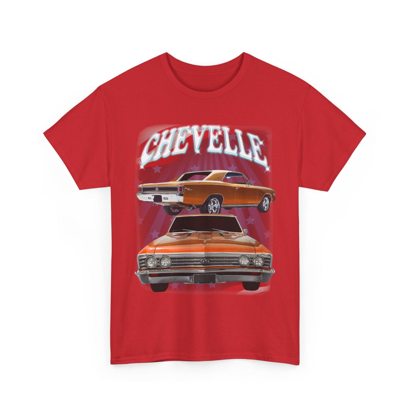 Orange 1967 Chevelle Unisex Heavy Cotton Tee T Shirt muscle car Great Gift