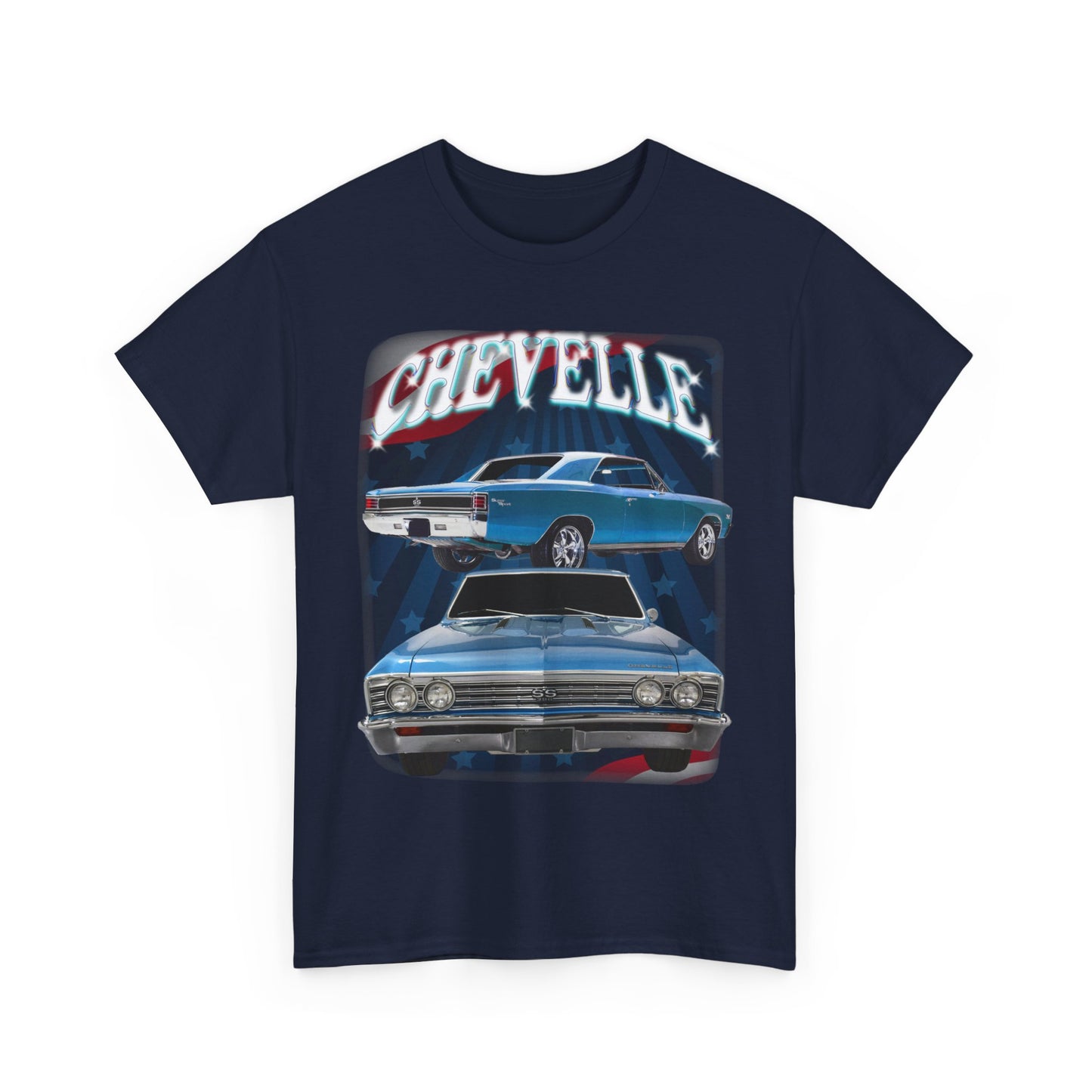 Blue 1967 Chevelle Unisex Heavy Cotton Tee T Shirt muscle car Great Gift
