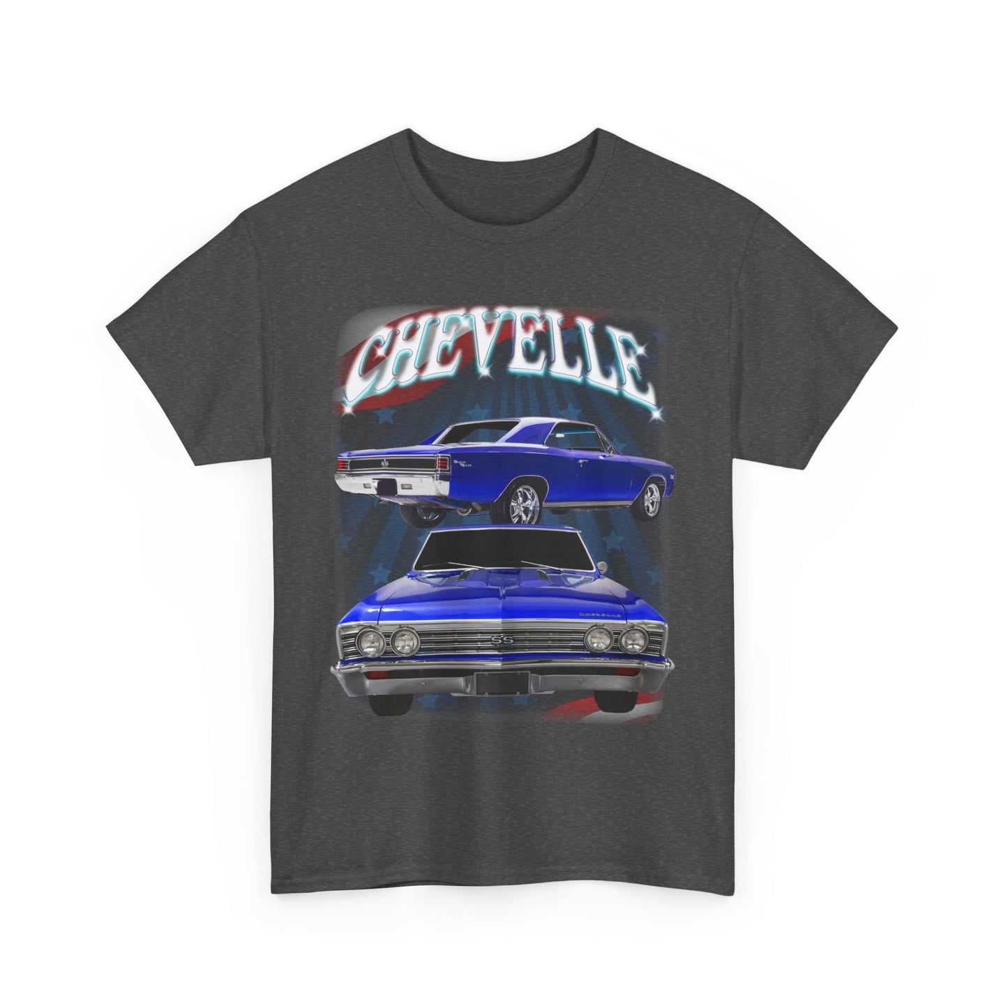 Dark Blue 1967 Chevelle Unisex Heavy Cotton Tee T Shirt muscle car Great Gift