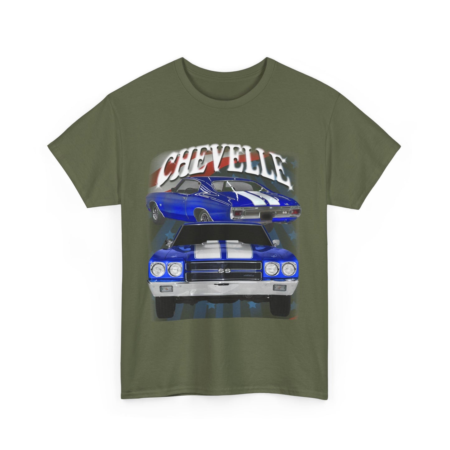 Blue 1970 Chevelle Unisex Heavy Cotton Tee T Shirt muscle car Great Gift