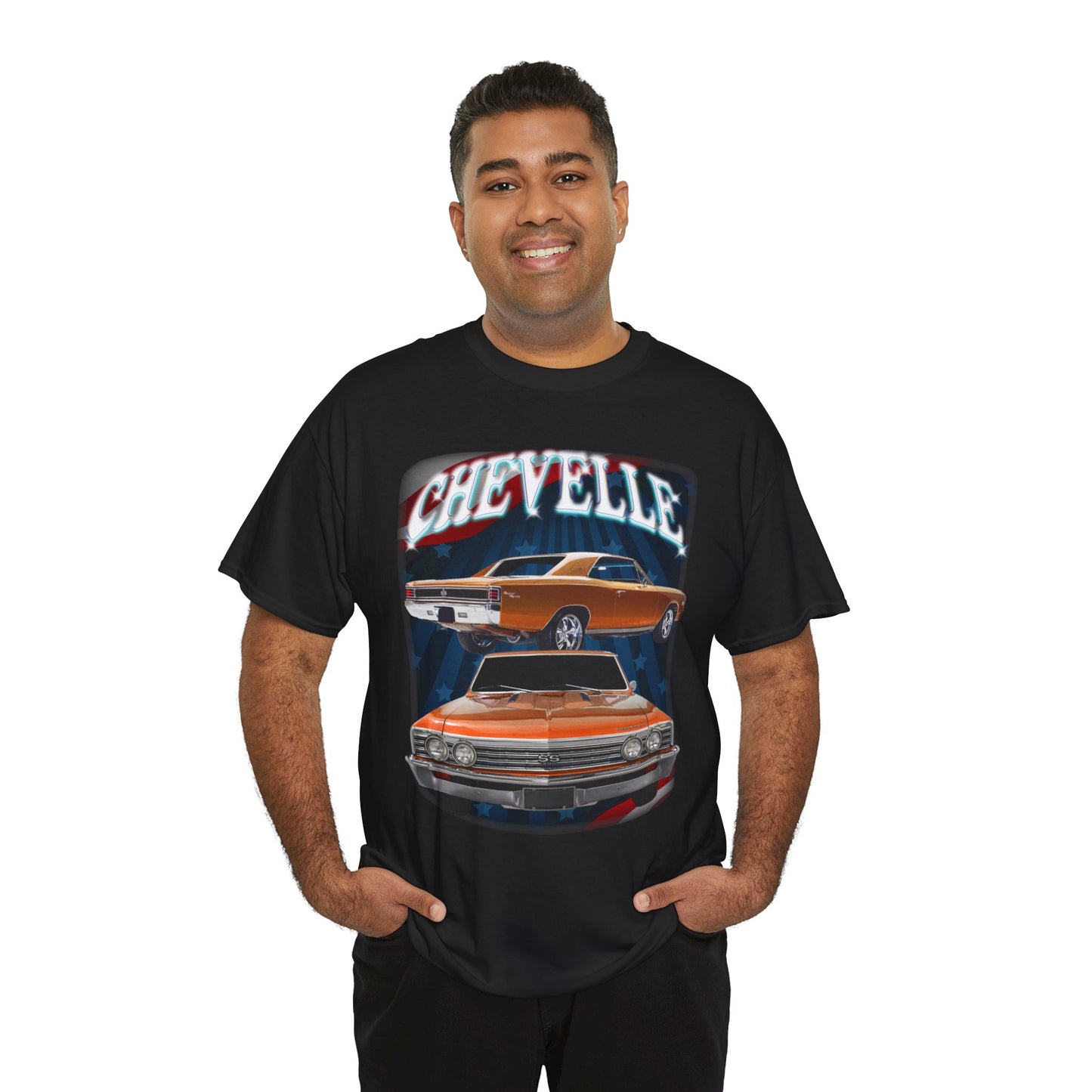Orange 1967 Chevelle Unisex Heavy Cotton Tee T Shirt muscle car Great Gift