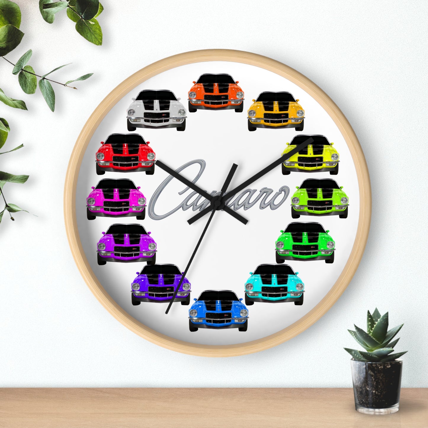 1970 Wall clock Gift Decor Classic Muscle Gift,hot rod,car, white background