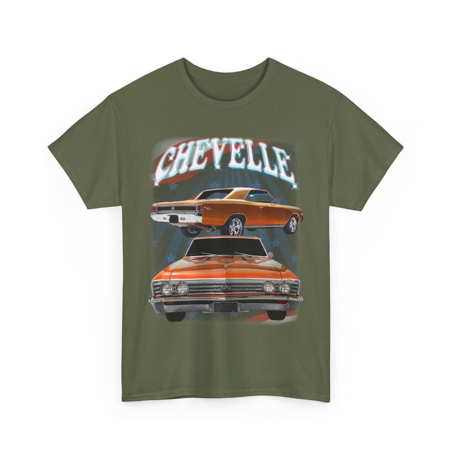 Orange 1967 Chevelle Unisex Heavy Cotton Tee T Shirt muscle car Great Gift