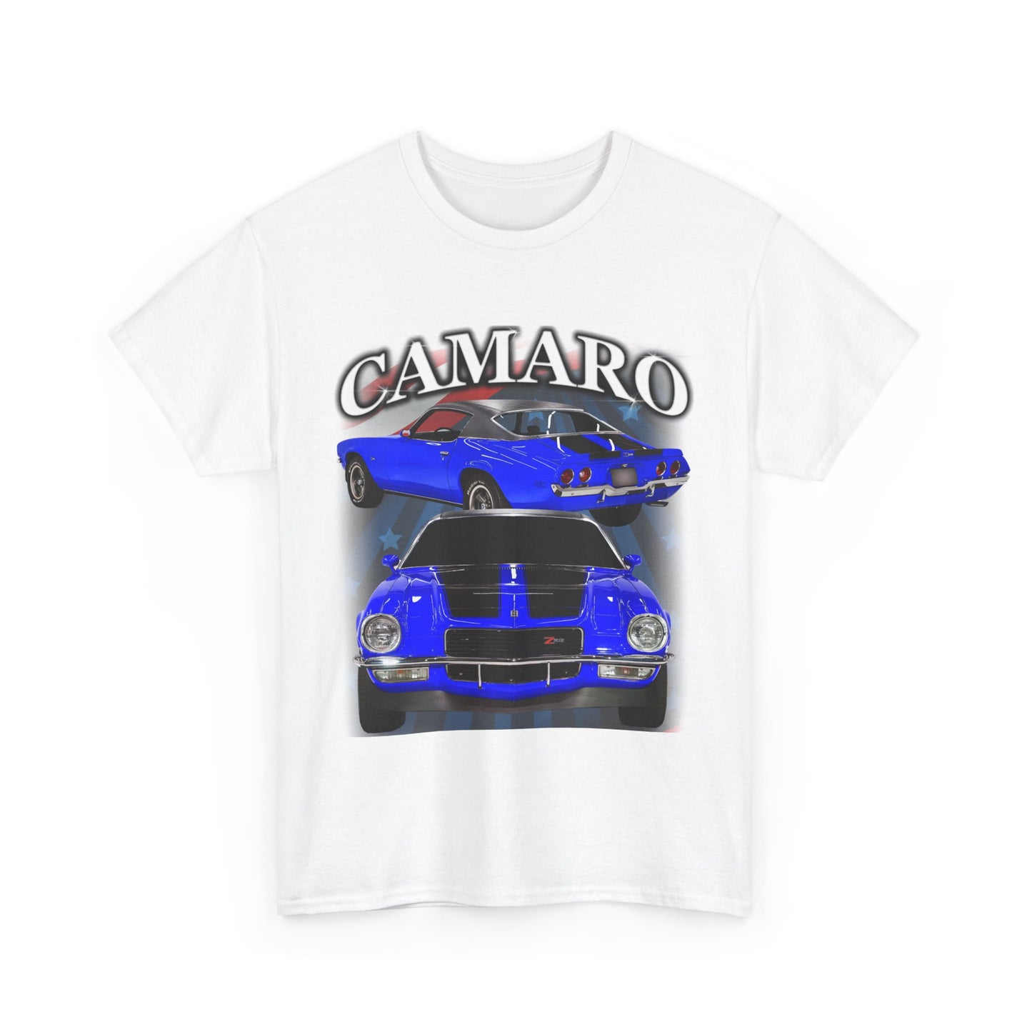 Blue Black Stripe 1970 Camaro Unisex Heavy Cotton Tee T Shirt muscle car Gift