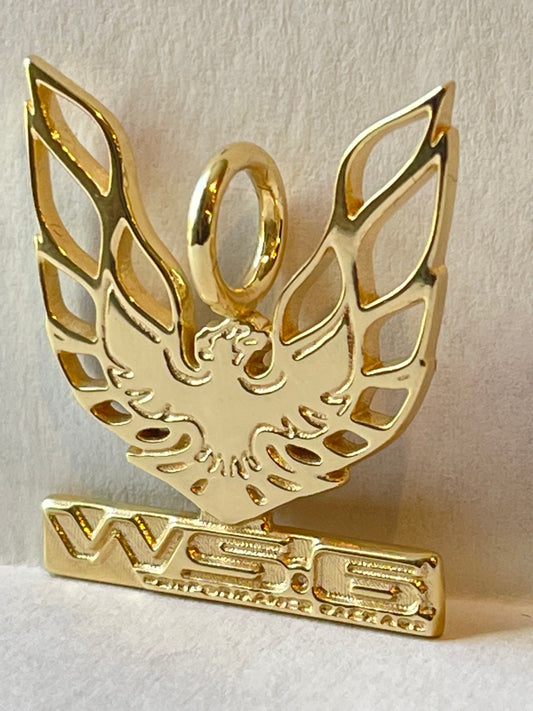 WS6 Trans Am Firebird Pendant Charm 10K Gold, Brass or Silver