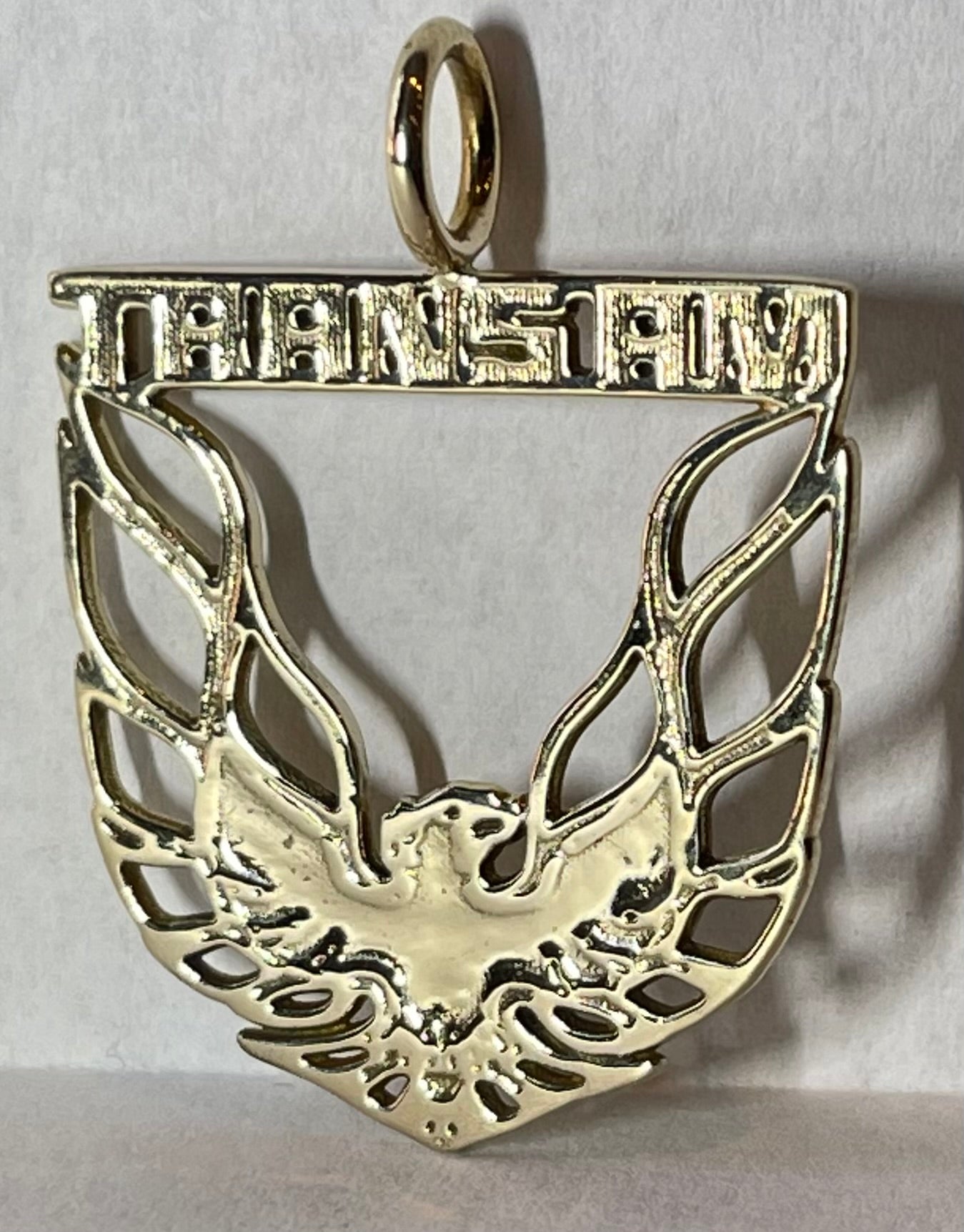Trans Am Pendant Charm Necklace Firebird Gift 10K Gold,Silver Or Brass