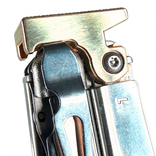 For Leatherman Surge, BRASS Hammer Head Mod, Modification, CNC Made, Locking, Easy Install, Locks Closed Open, edc Upgrade cad