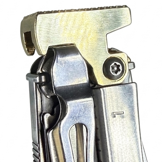 For Leatherman Wave +, BRASS Hammer Head Mod, Modification, CNC Made, Locking, Easy Install, Locks Closed Open, edc Upgrade cad