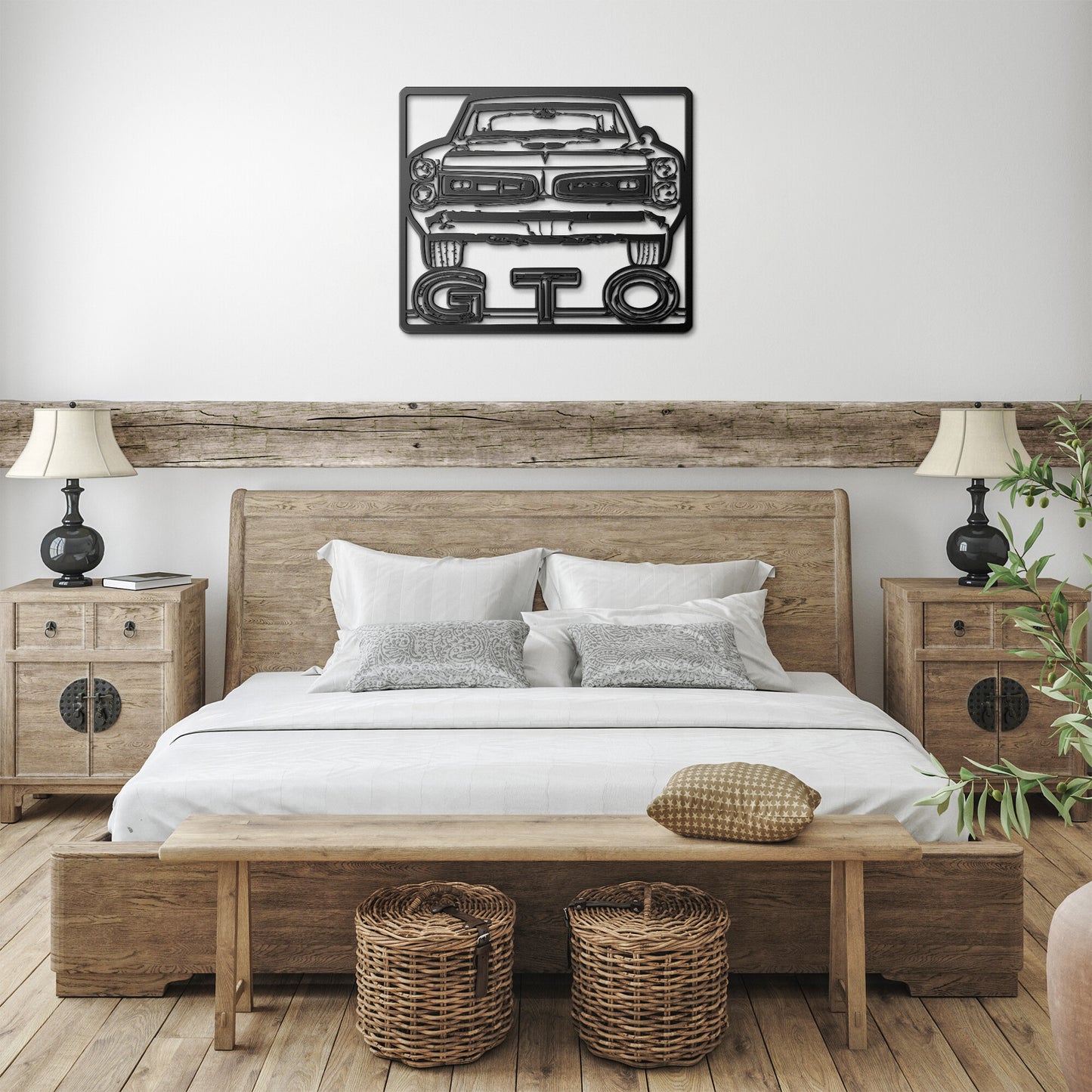 1966 GTO Metal Cut Out Wall Art Classic Muscle Car Gift