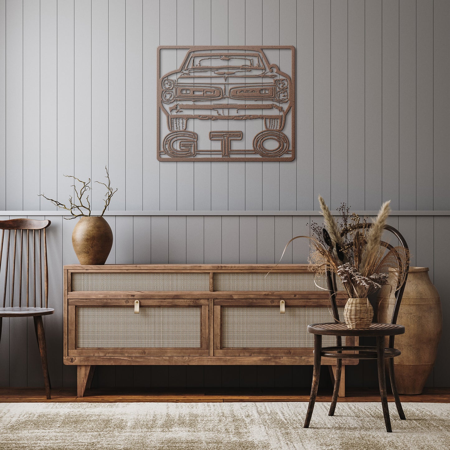 1966 GTO Metal Cut Out Wall Art Classic Muscle Car Gift
