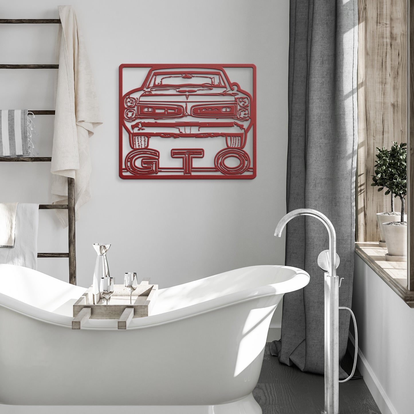 1966 GTO Metal Cut Out Wall Art Classic Muscle Car Gift