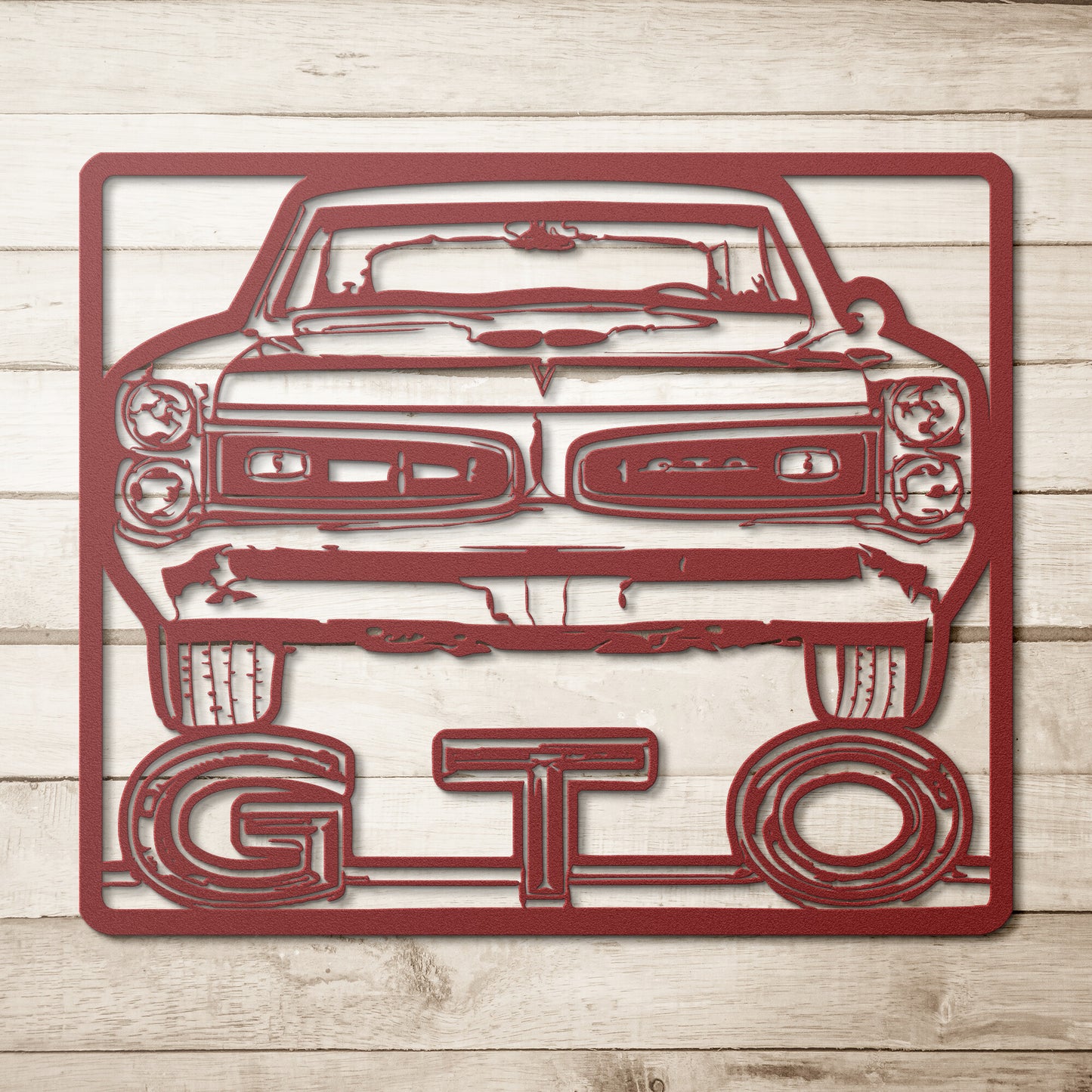 1966 GTO Metal Cut Out Wall Art Classic Muscle Car Gift
