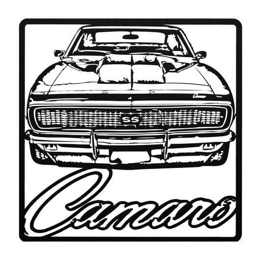 1967 1968 Camaro SS Metal Cut Out Sign Wall Art Chevy Gift Classic Hot Rod Gift