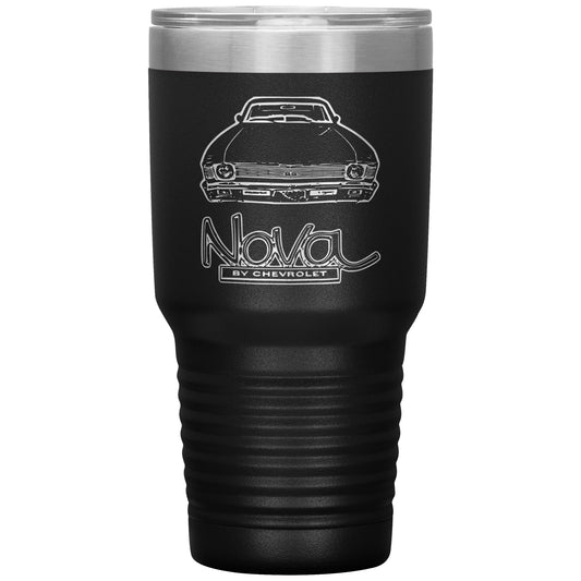 1968-1972 Classic Chevy Nova Muscle Car - Laser Etched Insulated Stainless Steel Tumbler