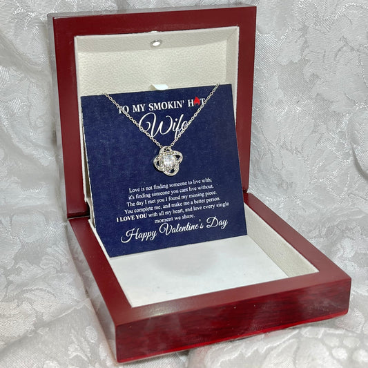 Smokin Hot Wife Deep Blue Necklace and Pendant 14k white gold over stainless steel and cubic zirconia