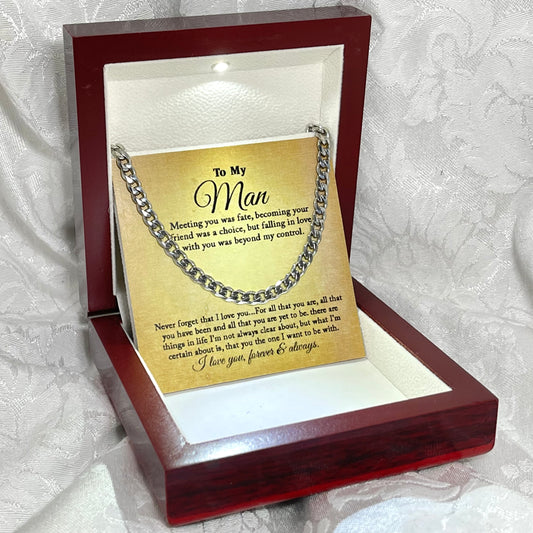 To My Man - Fate - Cuban Link Chain