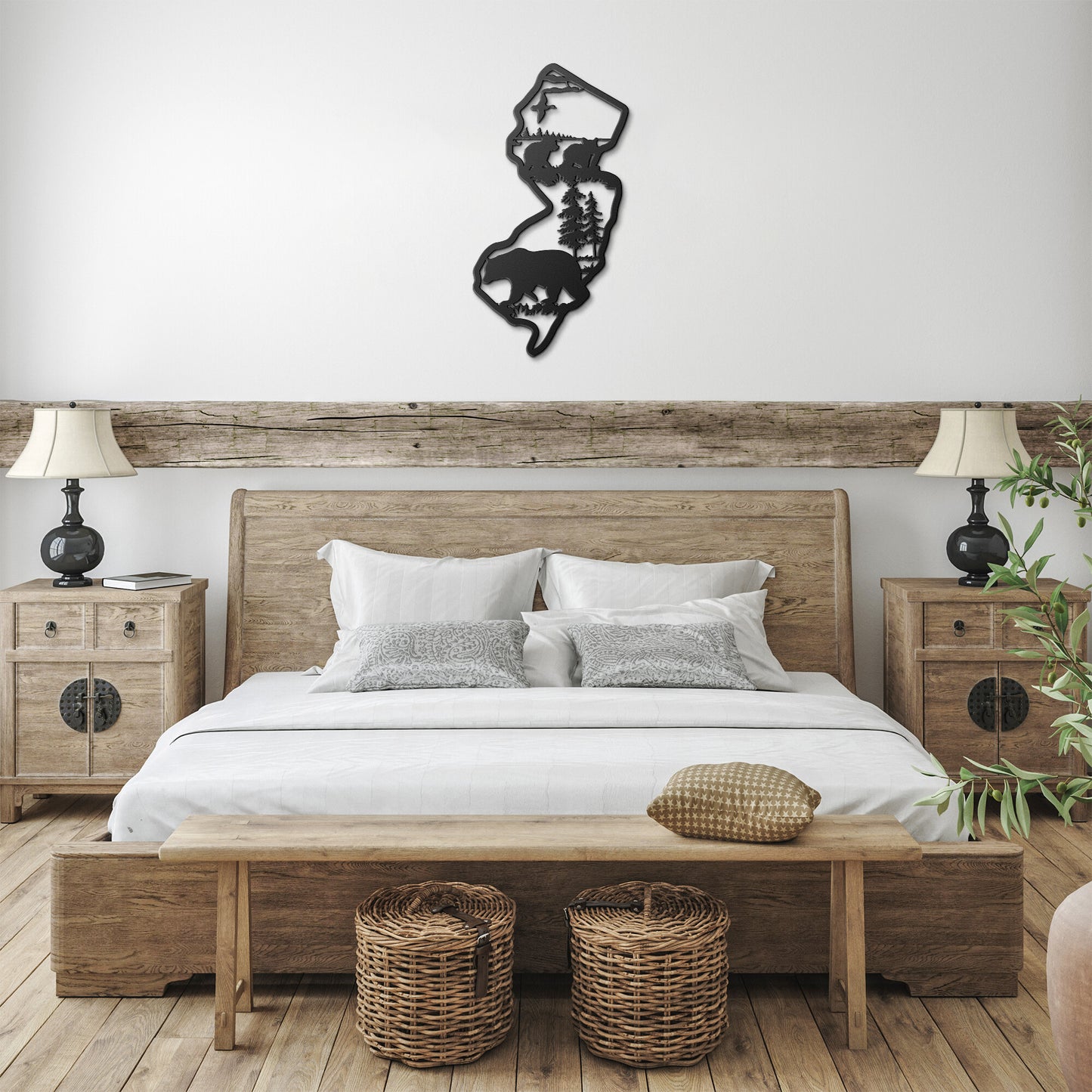 New Jersey Black Bear Nature Scene Metal Wall Art