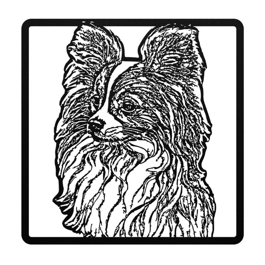 Papillon Metal Wall Cut Out Sign Wall Art Pet Gift