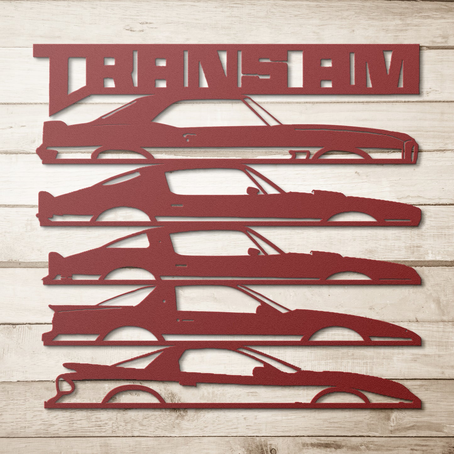 Pontiac Firebird Trans Am Evolution Metal Wall Art & Gift Decor Classic Muscle 1967 to 2003