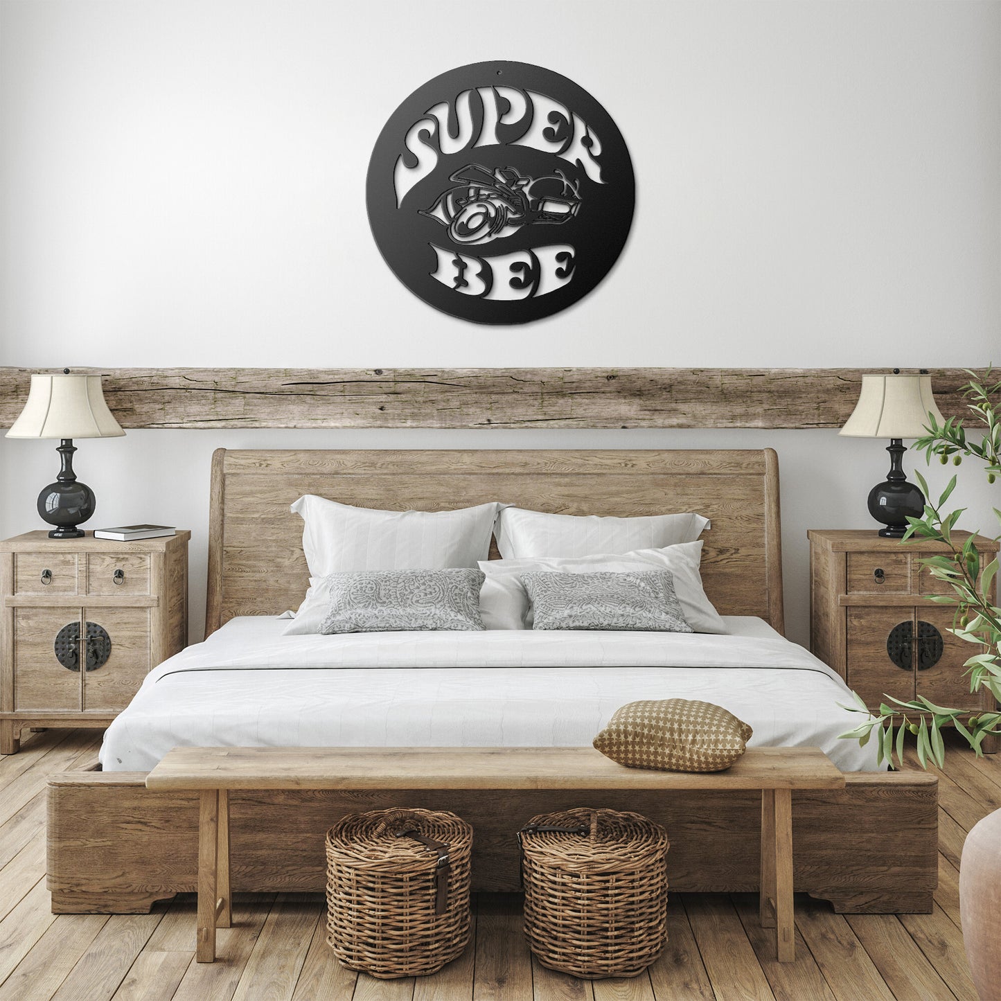 Super Bee Metal Wall Art Sign & Gift Decor Classic Muscle Garage