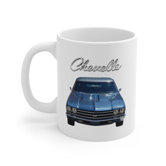 1969 Chevelle Ceramic Mug Classic Muscle Car Guy Gift,lover,Camaro,GTO,firebird,nova,corvette,hot rod,Chevrolet,chevy