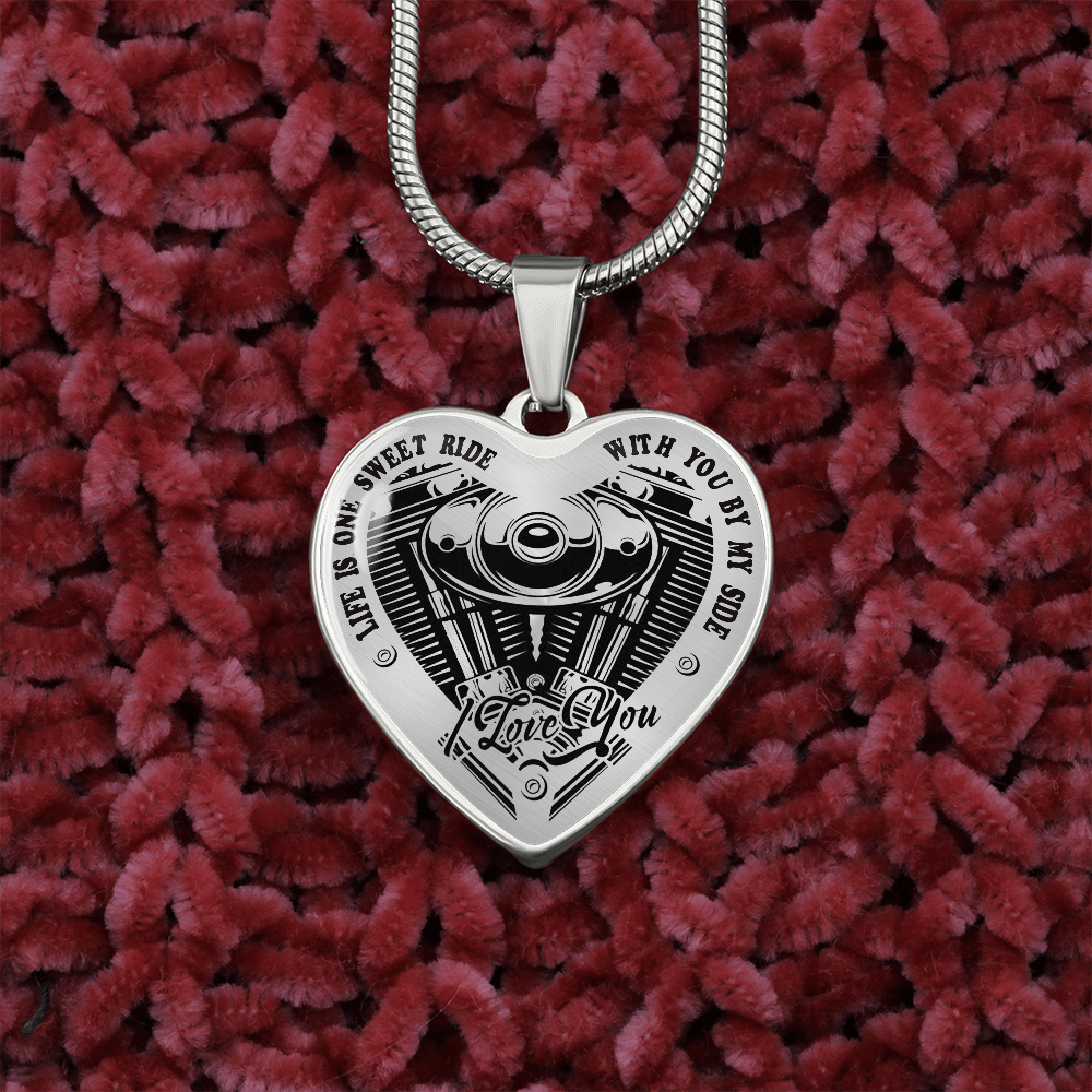 Life Is One Sweet Ride Love Necklace Harley Davidson V Twin