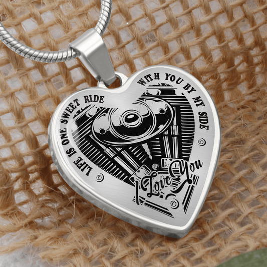 Life Is One Sweet Ride Love Necklace Harley Davidson V Twin