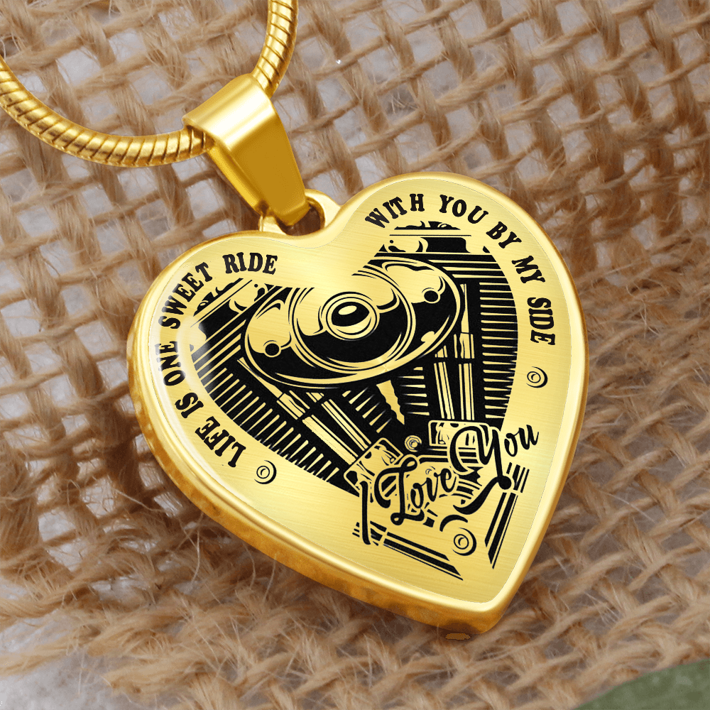 Life Is One Sweet Ride Love Necklace Harley Davidson V Twin