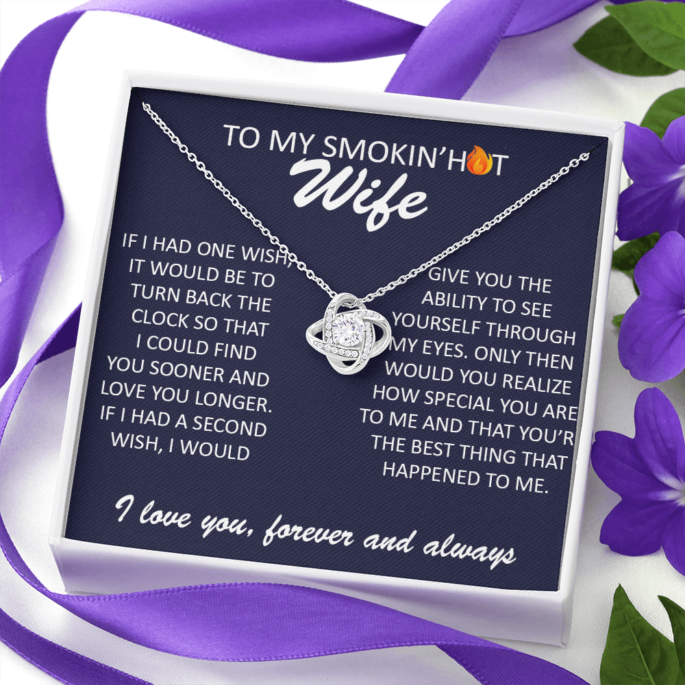Smokin Hot Wife Deep Blue Necklace and Pendant 14k white gold over stainless steel and cubic zirconia