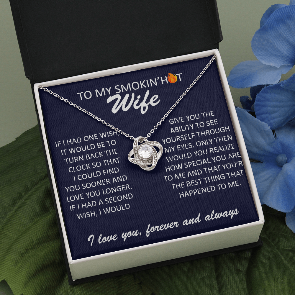 Smokin Hot Wife Deep Blue Necklace and Pendant 14k white gold over stainless steel and cubic zirconia
