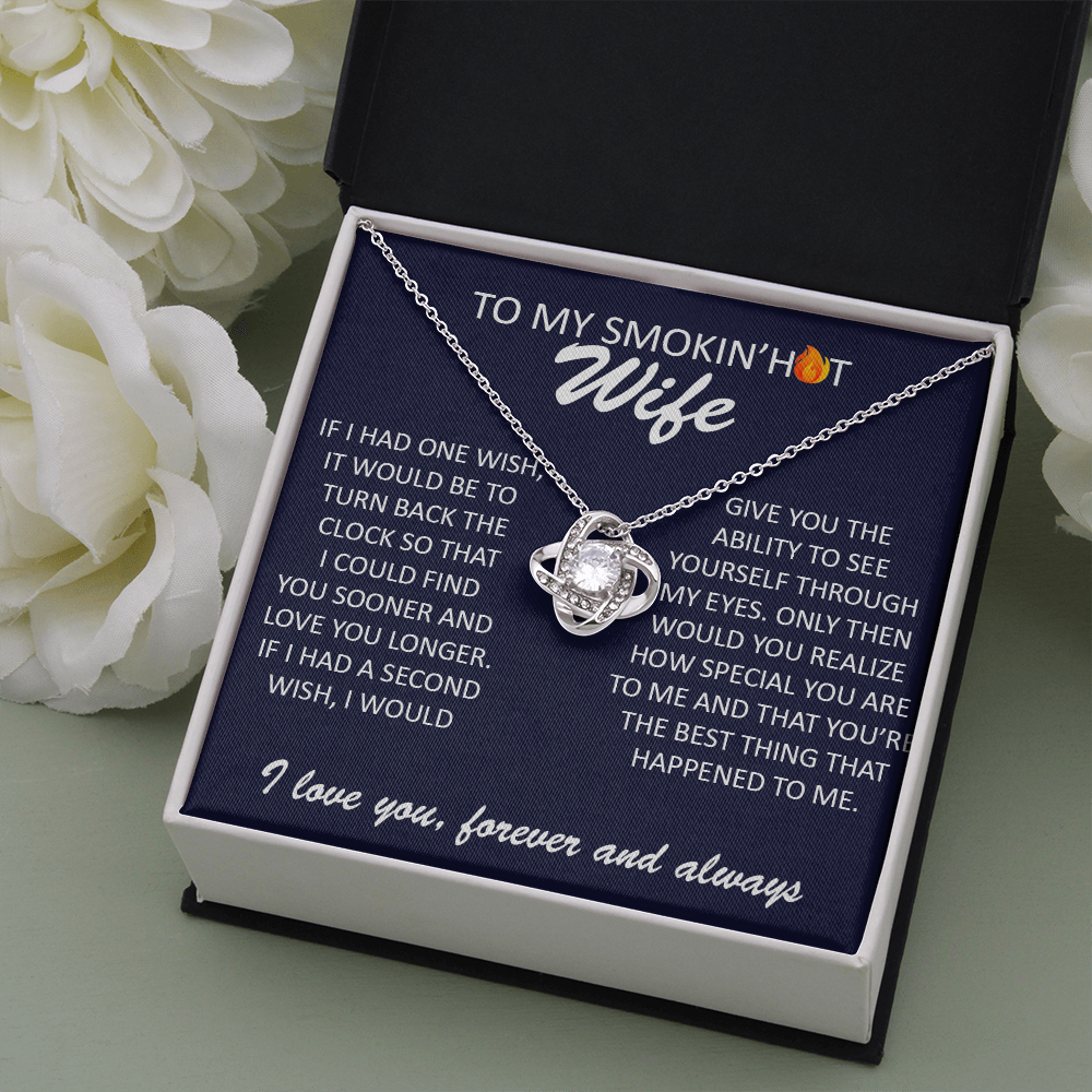 Smokin Hot Wife Deep Blue Necklace and Pendant 14k white gold over stainless steel and cubic zirconia
