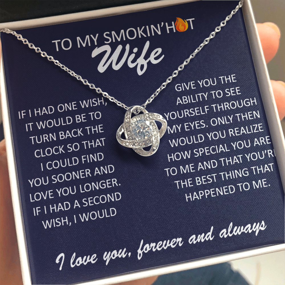 Smokin Hot Wife Deep Blue Necklace and Pendant 14k white gold over stainless steel and cubic zirconia