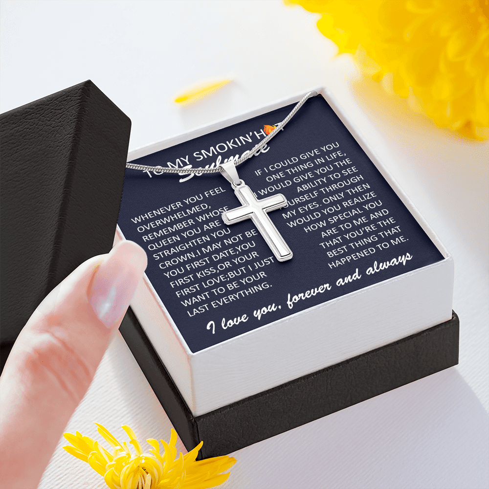 To My Smokin' Hot Soulmate - Necklace and Cross Pendant - Gift