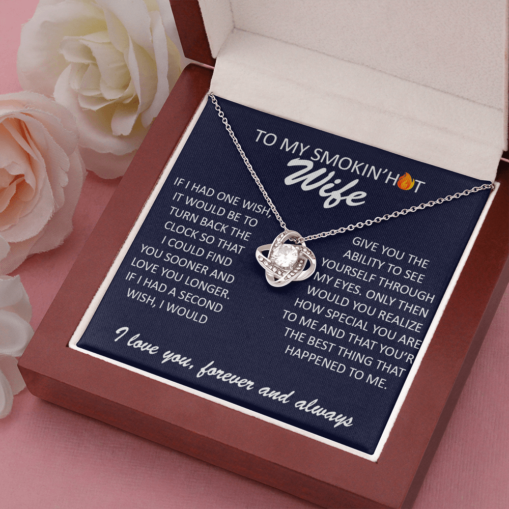 Smokin Hot Wife Deep Blue Necklace and Pendant 14k white gold over stainless steel and cubic zirconia