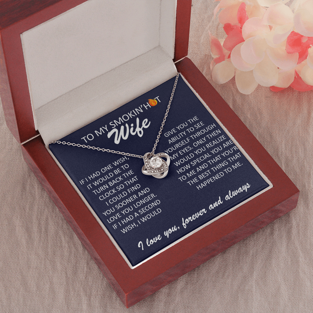 Smokin Hot Wife Deep Blue Necklace and Pendant 14k white gold over stainless steel and cubic zirconia