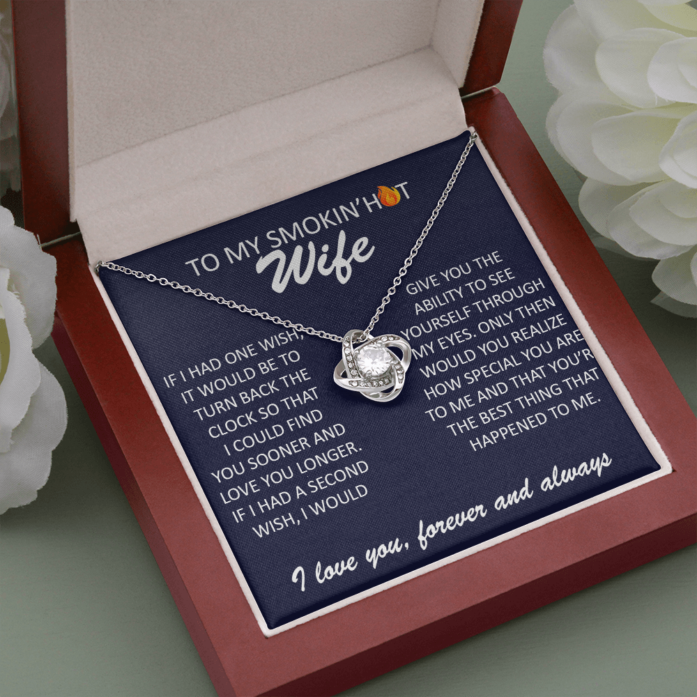 Smokin Hot Wife Deep Blue Necklace and Pendant 14k white gold over stainless steel and cubic zirconia