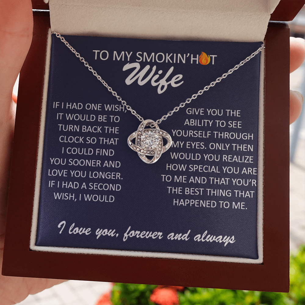 Smokin Hot Wife Deep Blue Necklace and Pendant 14k white gold over stainless steel and cubic zirconia