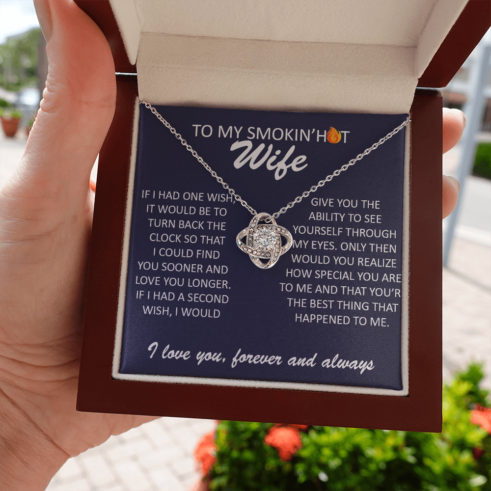 Smokin Hot Wife Deep Blue Necklace and Pendant 14k white gold over stainless steel and cubic zirconia