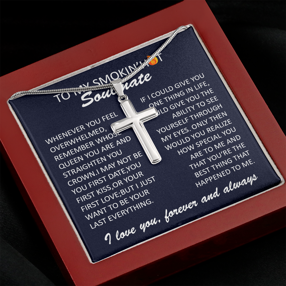 To My Smokin' Hot Soulmate - Necklace and Cross Pendant - Gift