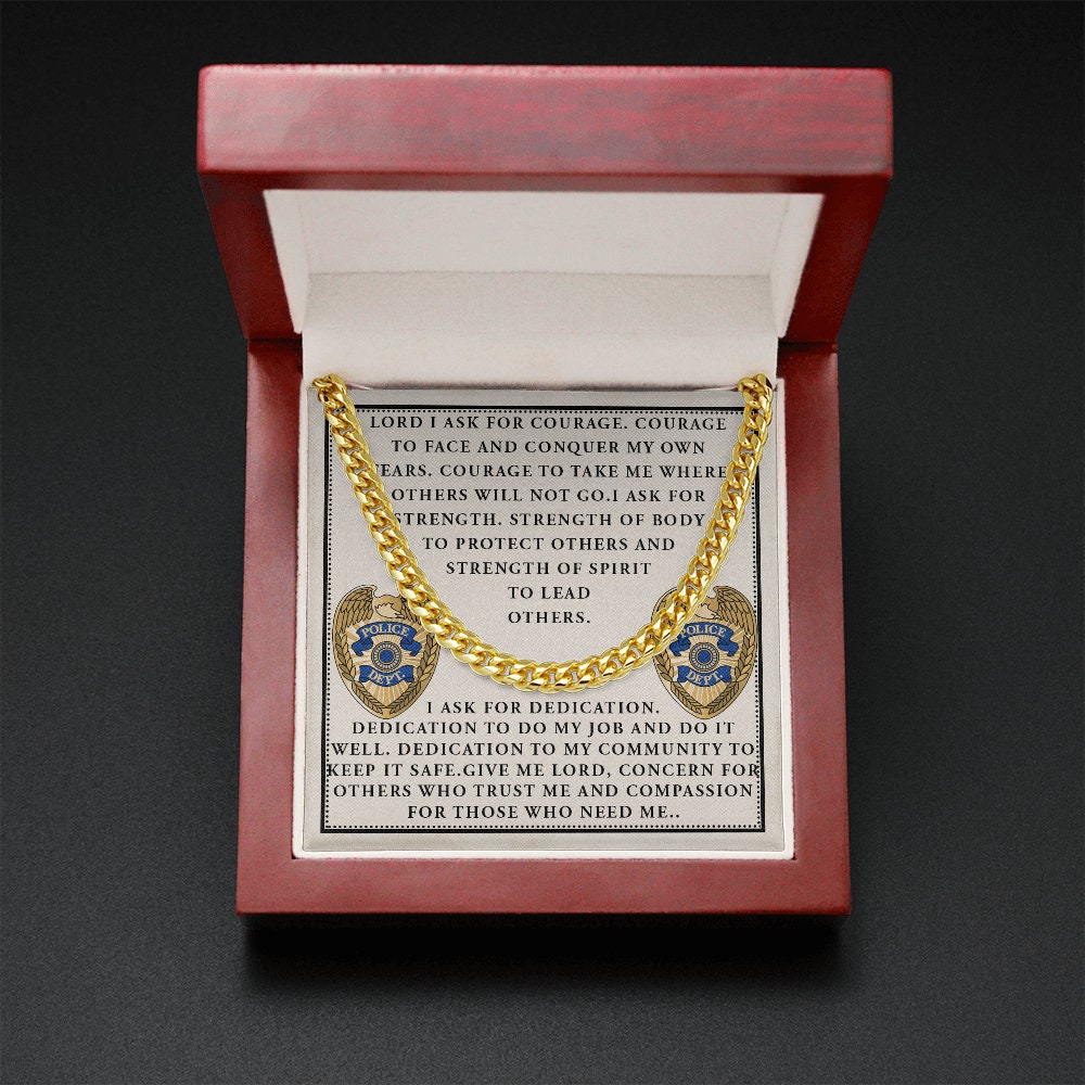 Police Officer Prayer Cross, Police Officer Gift, Gift fro Police Officer, Thin Blue Line Gift, Police office Husband, Christmas Gift