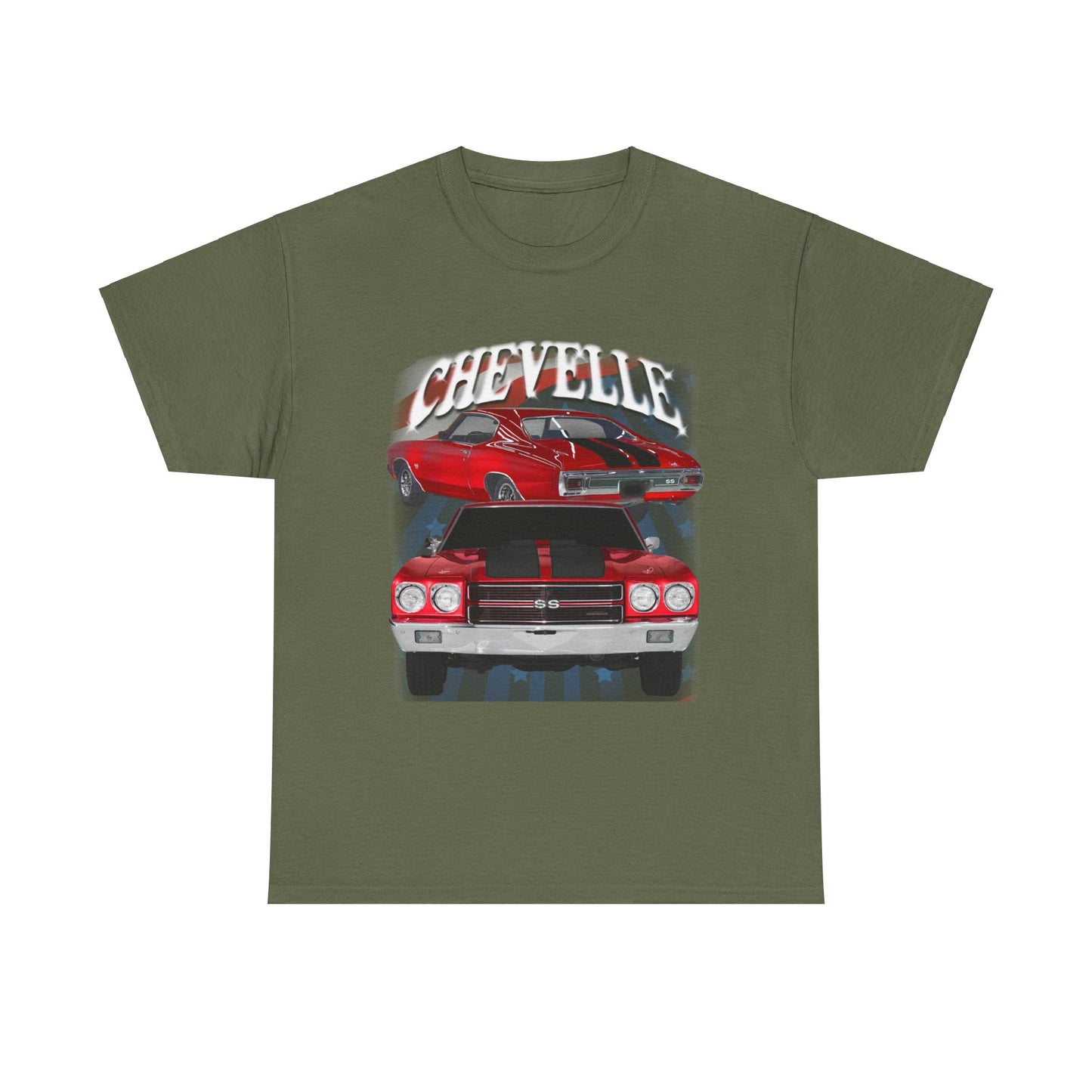 Red Black Stripe 1970 Chevelle Unisex Heavy Cotton Tee T Shirt muscle car Gift