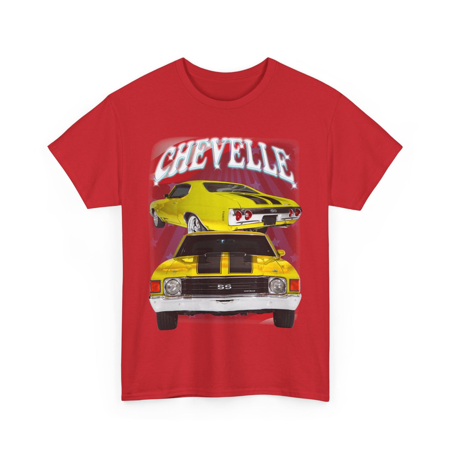 Yellow 1972 Chevelle Unisex Heavy Cotton Tee T Shirt muscle car Great Gift